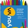 Navneet Youva Premium Plastic Crayons (Pk of 12)