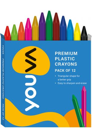 Navneet Youva Premium Plastic Crayons (Pk of 12)