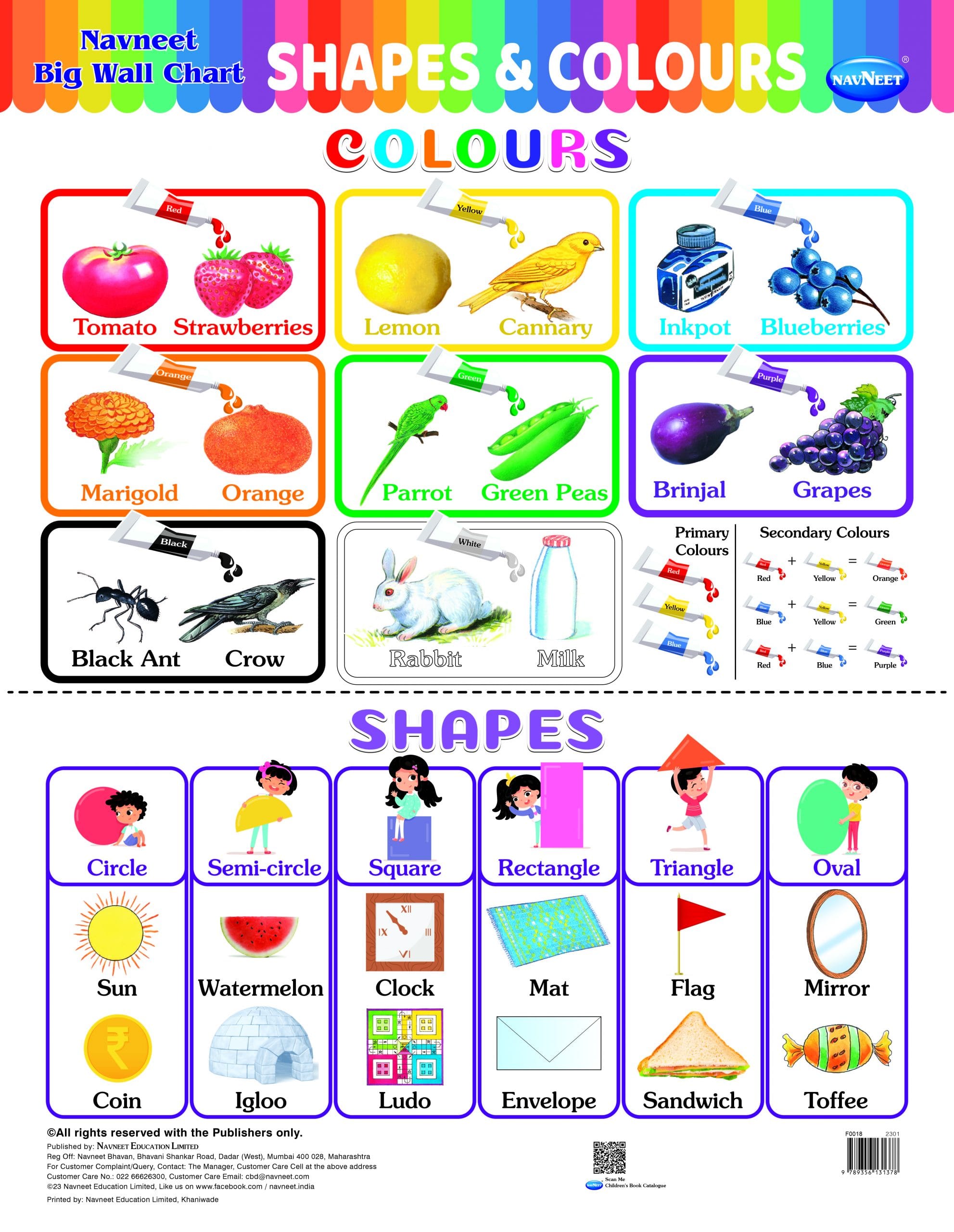 Navneet Big Wall Chart - Shapes & Colours - Navneet Education Limited