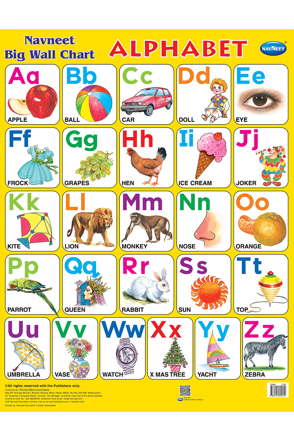 Navneet Big Wall Chart - Alphabet - Navneet Education Limited