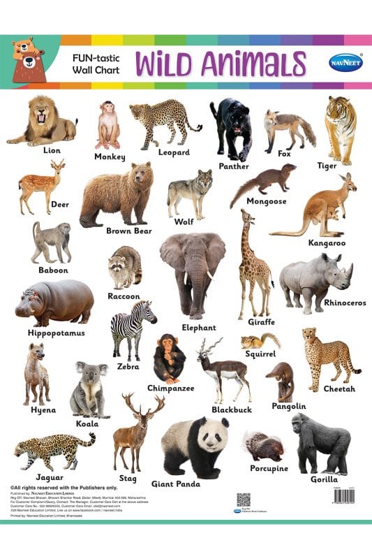 Wild Animals Chart.pdf FUNtastic Wall Chart : Wild Animals - Navneet Education Limited