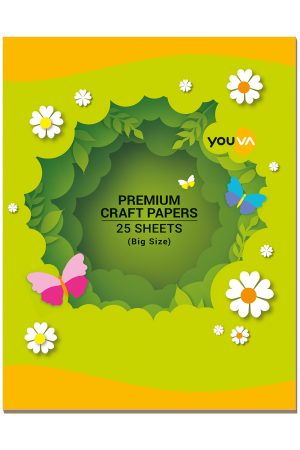 Navneet Youva | Premium Craft Paper | Big Size 22 cm x 28 cm | 25 Sheets