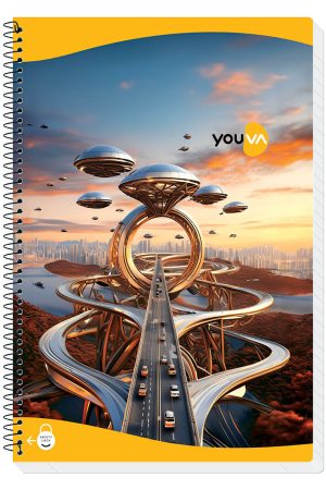 Navneet Youva | Spiral Notebook | (A4) 21 x 29.7 cm | Single Line | 140 Pages