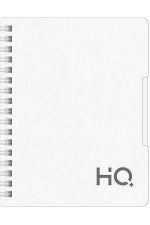 Navneet HQ | Single Subject Book White | (A6) 10.5 cm x 14.8 cm | Wiro Bound | Single Line | 300 Pages