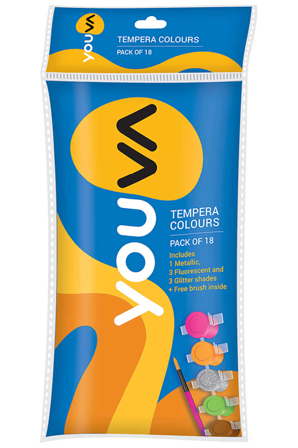 Navneet Youva | Tempera Colours | 3 ml each | Pack of 18