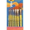 Navneet Youva | Synthetic Flat Brushes | Set of 7 | Pack contains - Brush No. 1, 2, 4, 6, 8, 10 & 12