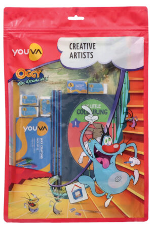 Navneet Youva | Creative Artists | Pack contains - Stripes Pencils 2pc, Wax Crayons Small (Pk of 12), Yellow Drawing Book (A4) 36p, My Little Colouring Book, Sharpener & Erasers Free 4pc