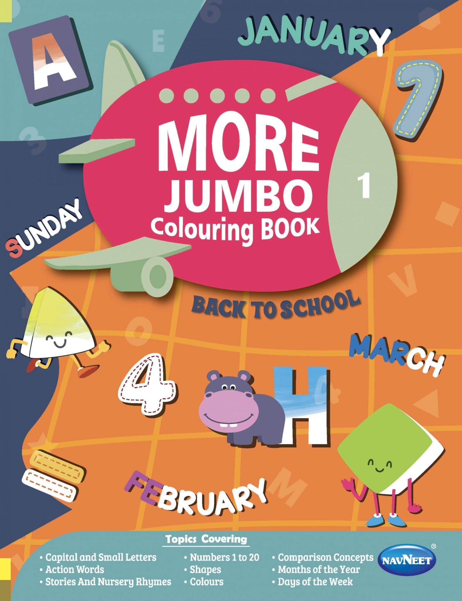 More Jumbo Colouring Book 1 - Navneet Education Limited