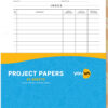 Navneet Youva | Project Paper | 22cm x 28cm | 1 Side Ruled / 1 Side Plain Border designs | 40 Sheets