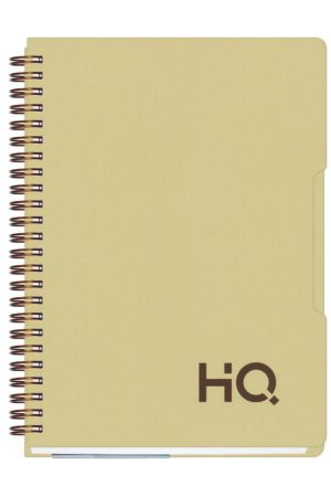 Navneet HQ |Single Subject Book Desert Beige | Wiro Bound |Single Line| (A5) 14.8 cm x 21 cm| 160 pages