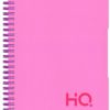 Navneet HQ |Single Subject Book Coral Pink | Wiro Bound |Single Line| (A5) 14.8 cm x 21 cm| 160 pages