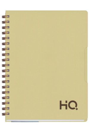 Navneet HQ | Single Subject Book Desert Beige | Wiro Bound | Single Line | (B5) 17.6 cm x 25 cm | 160 Pages