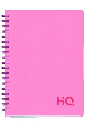 Navneet HQ | Single Subject Book Coral Pink | Wiro Bound | Single Line | (B5) 17.6 cm x 25 cm | 160 Pages