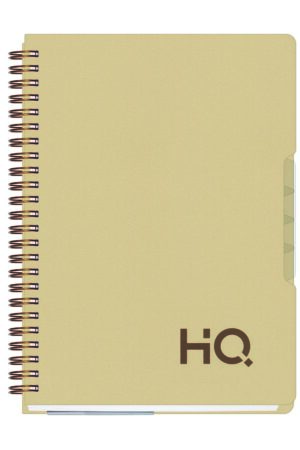Navneet HQ | Five Subject Book Desert Beige | Wiro Bound | Single Line | (A5) 14.8 cm x 21 cm | 300 Pages