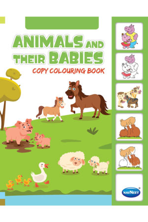 Animals & Their Babies Copy Colouring Book