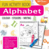 Fun Activity Book Alphabet (Colour-Stickers-Writing)
