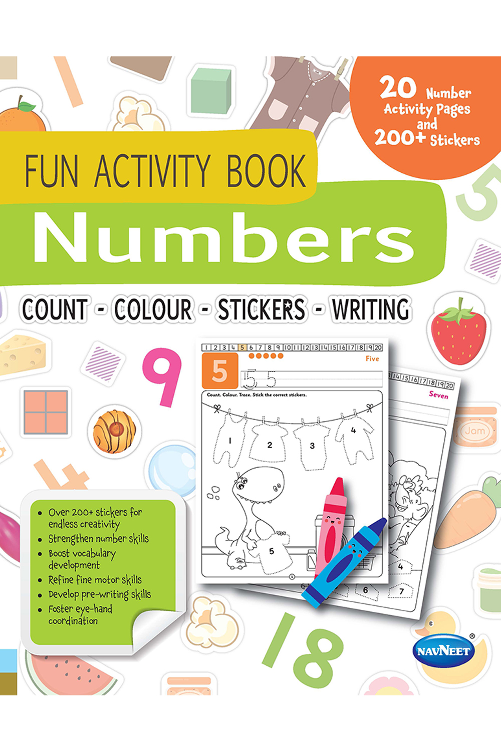 Fun Activity Book Numbers (Count-Colour-Stickers-Writing)