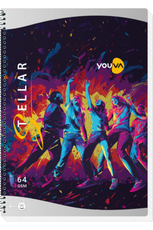 Navneet Youva Stellar | Spiral Long Notebook | A4 Size 21 cm x 29.7 cm |  Unruled | 400 Pages