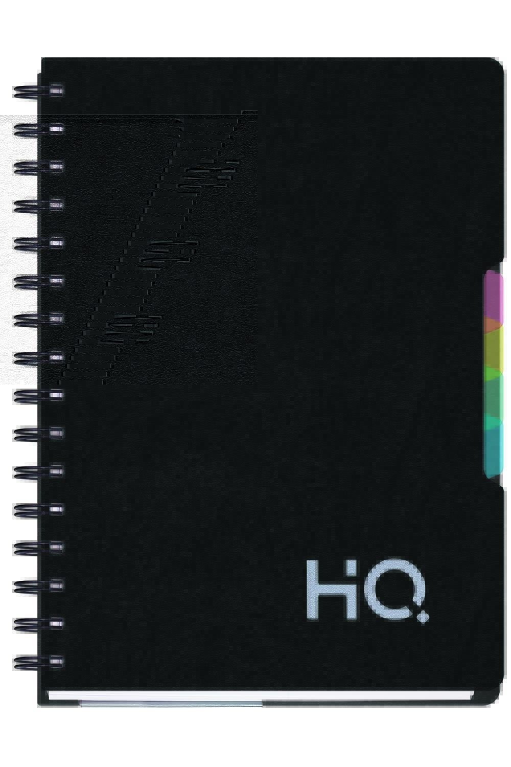 Navneet HQ | Five Subject Book Black | Wiro Bound | Unruled | (A5) 14.8 cm x 21 cm | 300 Pages