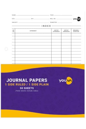 Navneet Youva | Journal Papers | 22 X 28 cm | 1Side Ruled / 1Side Plain | 50 Sheets