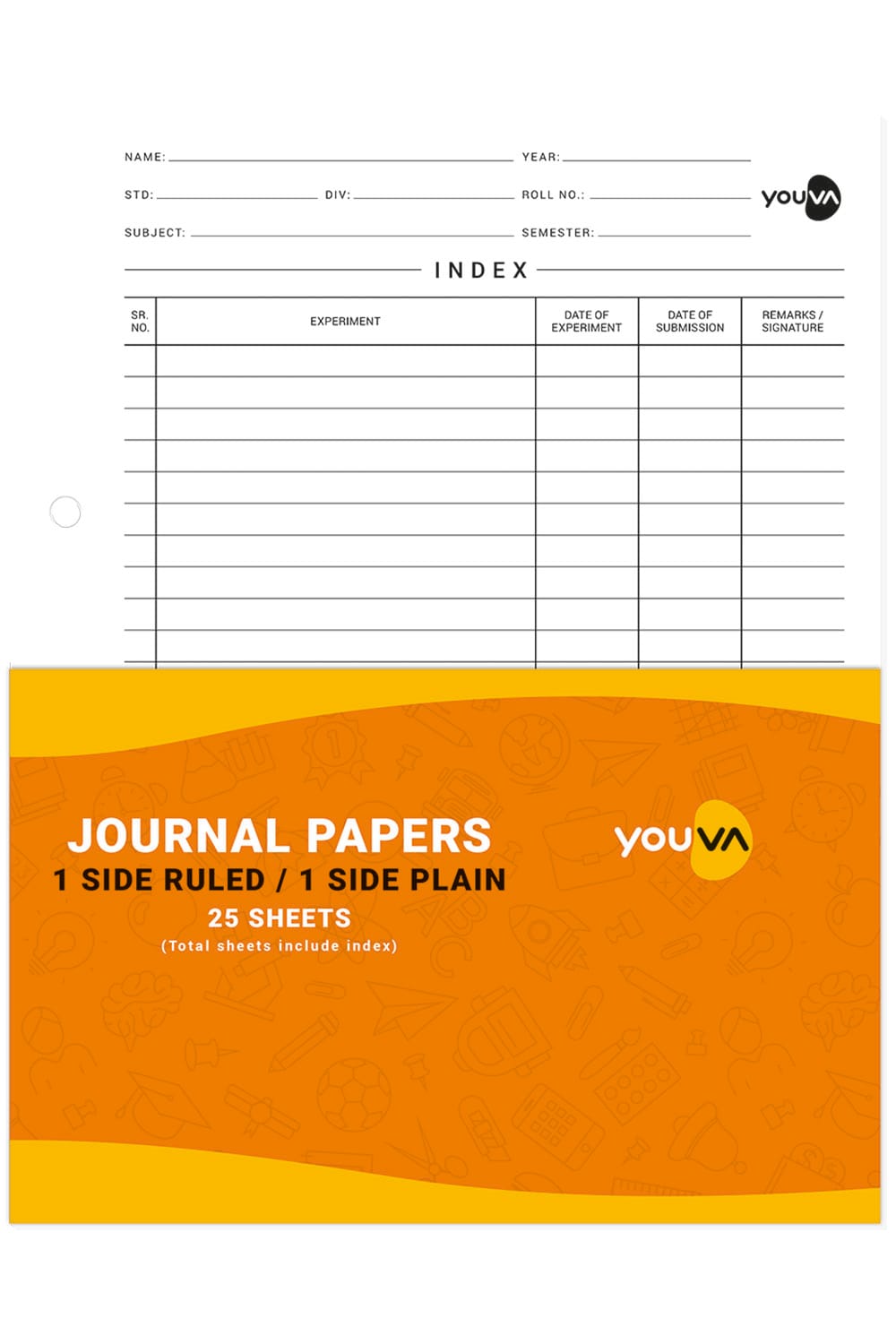 Navneet Youva | Journal Papers | 22 X 28 cm | 1Side Ruled /1 Side Plain | 25 Sheets