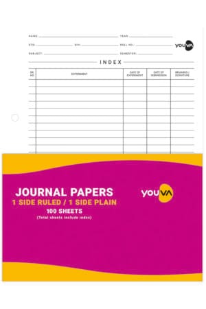 Navneet Youva | Journal Papers | 22 X 28 cm | 1Side Ruled / 1Side Plain | 100 Sheets