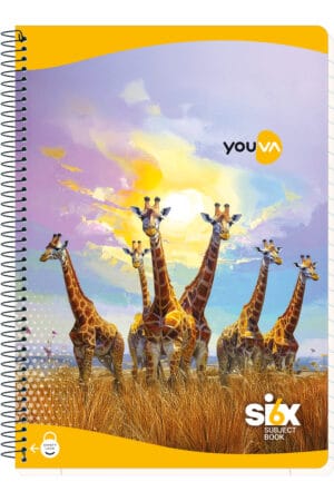 Navneet Youva | Spiral Bound 6 Subject Book | 21 X 29.7 cm | Single Line | 300 Pages
