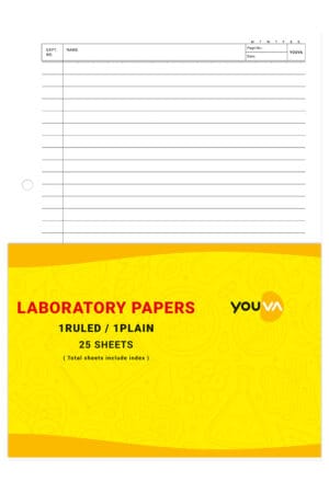 Navneet Youva | Loose Sheets | Laboratory Papers | 21 X 28 cm | 1 Side Ruled/1 Side Plain | 25 Sheets